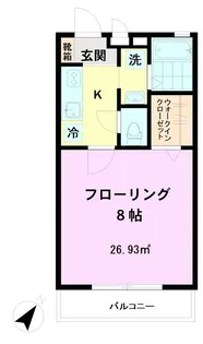 オークヴィラ武蔵野【1階】の間取り