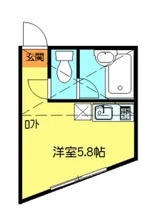 ユナイト追浜エル・カプリーチョ【1階】の間取り