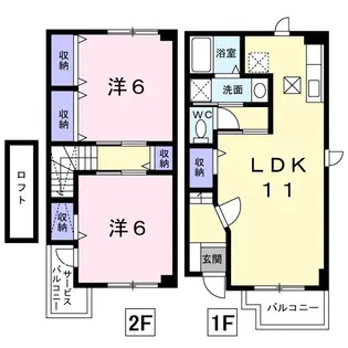 ラフレシール1番館【1階】の間取り