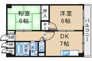 レジデンスマロン弐番館【4階】の間取り