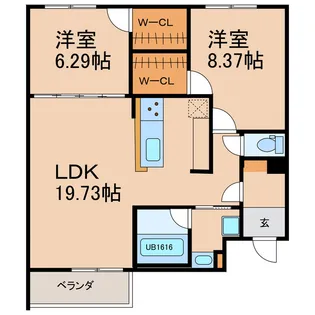 Belvedere【2階】の間取り