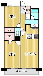 ロイヤルパークス西新井【2階】の間取り