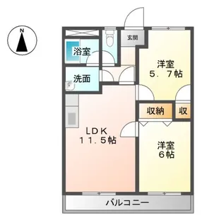 ファインシャトー【1階】の間取り