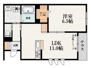 レーヌ メゾン【1階】の間取り