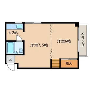 シェトワ片原【1階】の間取り