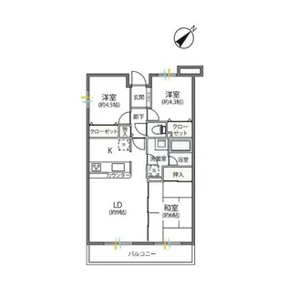 ピースフルタウン栗木台イーストテラス【3階】の間取り