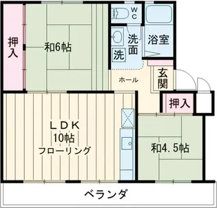 南大和団地13号【3階】の間取り