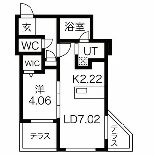 ヴァンテール月寒東【1階】の間取り