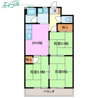 トーカイハイツ【2階】の間取り