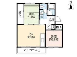 UR落合【2階】の間取り
