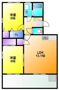 グランルーフ茄子【1階】の間取り