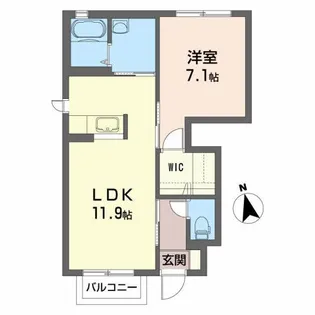 シャーメゾン青葉【1階】の間取り