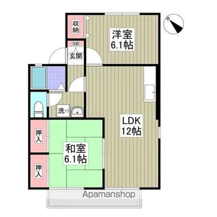 カーサセレーノ【1階】の間取り