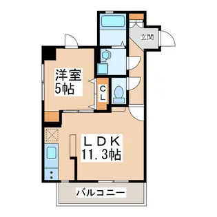 坪井セントラルパーク飛鳥【2階】の間取り