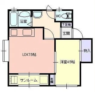 ラ・メール【2階】の間取り