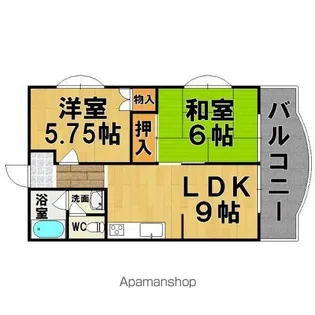 ヒノデハイツ【3階】の間取り