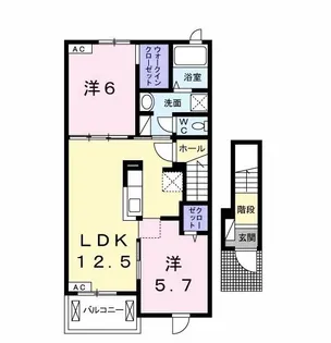 サニーヴィラA【2階】の間取り