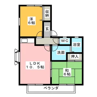 クレスト・スリー【1階】の間取り