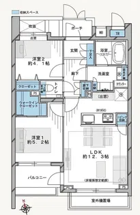 クレアホームズ神楽坂【2階】の間取り