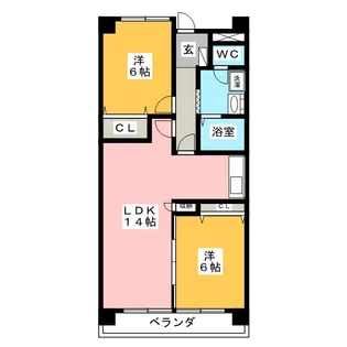 ミラリオ東島【4階】の間取り