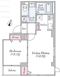 クレシェンド日本橋【5階】の間取り