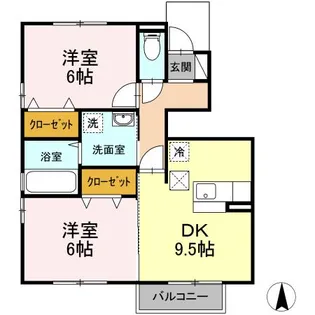 スノー フレーク【1階】の間取り
