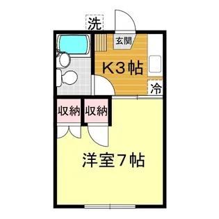 徳本第一アパート【1階】の間取り