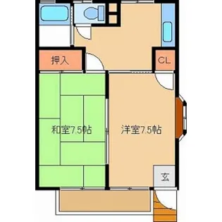 レジデンスKUNI【2階】の間取り