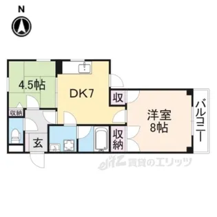 パティオ香里園東【2階】の間取り