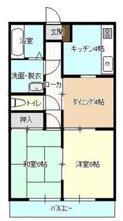 リバティ安原II【1階】の間取り