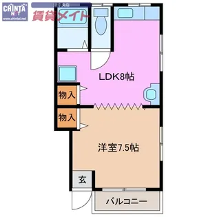 アンセーヌメゾンシャルル【1階】の間取り