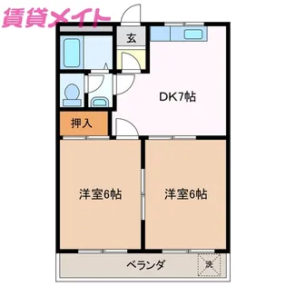 シャルマンビレッジ【2階】の間取り