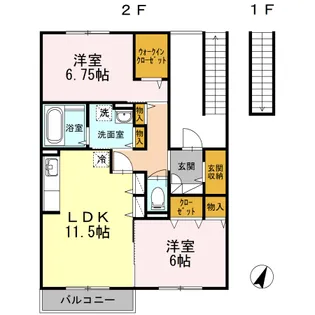 Cozy Court湘南【2階】の間取り