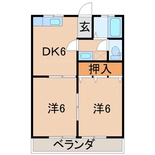 アピア勝山【2階】の間取り