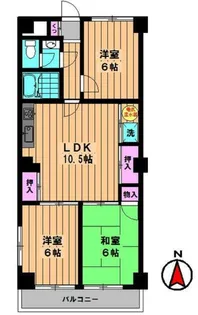 メゾンサンクレール【2階】の間取り