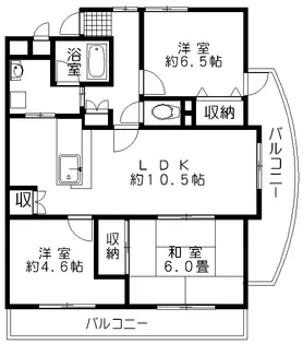 グレイスコート千里丘【4階】の間取り
