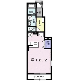 メゾンポワロ【1階】の間取り