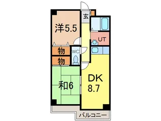メセナ常盤【7階】の間取り