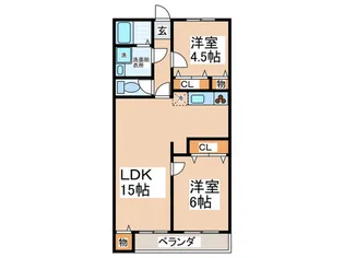 エルロード住吉5号館【4階】の間取り
