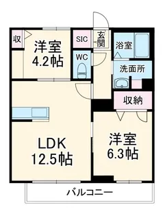 レジデンシア湘南茅ヶ崎【1階】の間取り