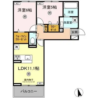 ランドマーク【2階】の間取り