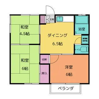 ファミールみどりが丘A棟【2階】の間取り