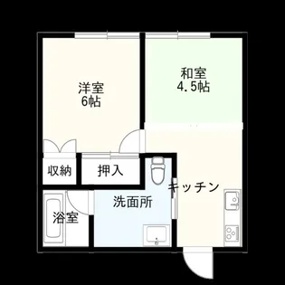 錦織アパート【2階】の間取り