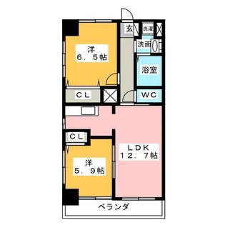 パテオはなの木【1階】の間取り