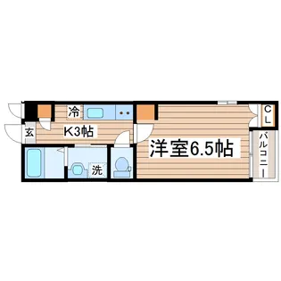 メゾンエスポワール長町【1階】の間取り