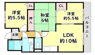 大阪府門真市北岸和田3【マンション】の間取り