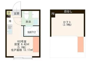 ハーモニーテラス中台【1階】の間取り