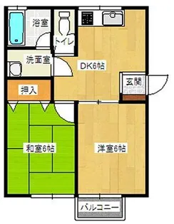 サニーハイツA棟【1階】の間取り