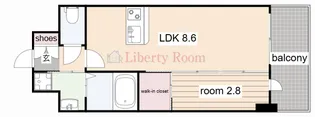 ソルテラスKOBE湊町【6階】の間取り