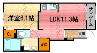 広島県三次市十日市東6【アパート】の間取り